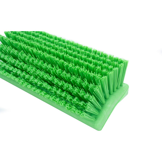 Carlisle 40423EC75 10" Lime Color Coded Bi-Level Scrub Brush