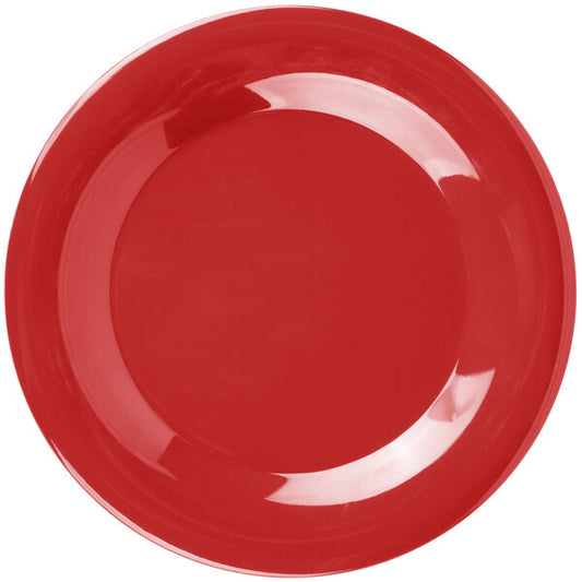 Carlisle 3301205 9" Red Sierrus Melamine Wide Rim Dinner Plate