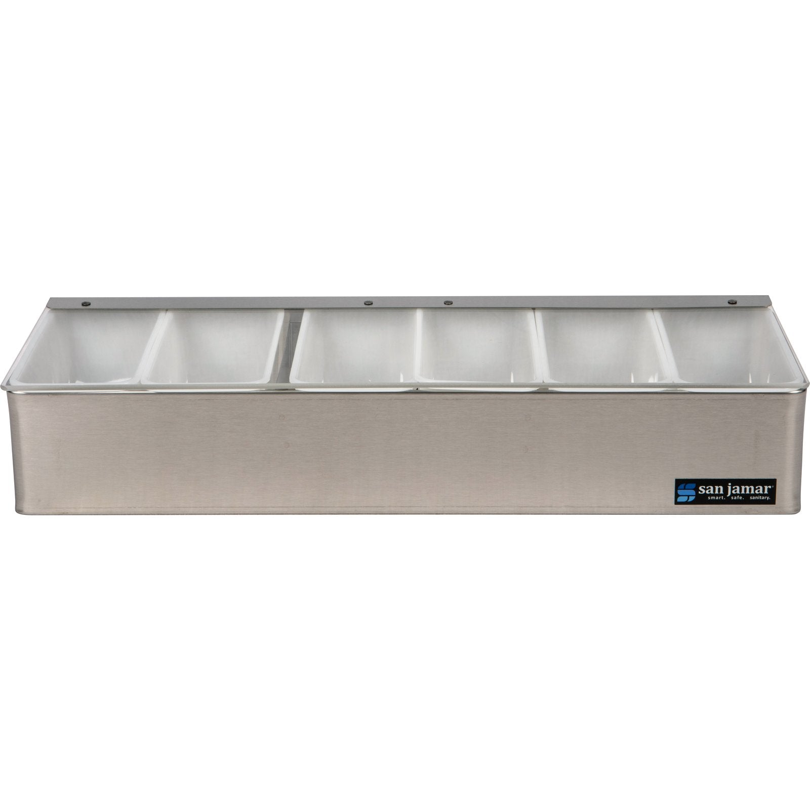 San Jamar B4186L 6 Pint Stainless Steel Non-Chilled Garnish Trays