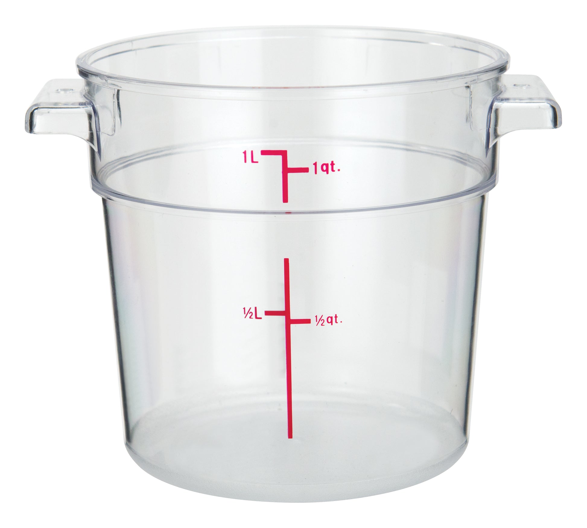 Winco PCRC-1 1 Qt. Clear Polycarbonate Storage Container