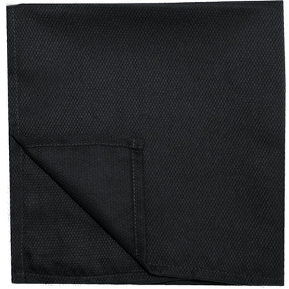 Snap Drape 54432020NH014 20" x 20" Black Spun Polyester Microfiber Milan Birdseye Napkin