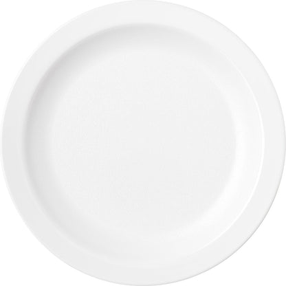Carlisle PCD20602 6.5" White Polycarbonate Narrow Rim Plate