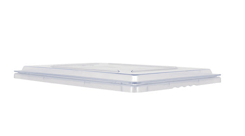 Omcan 85124 Clear Rectangular Polycarbonate Cover for 18" x 26" Food Storage Container