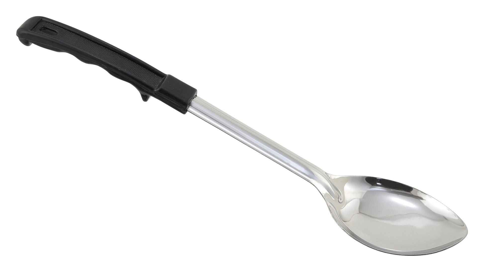 Winco BHON-13 13" Stainless Steel Solid Basting Spoon with Plastic Handle