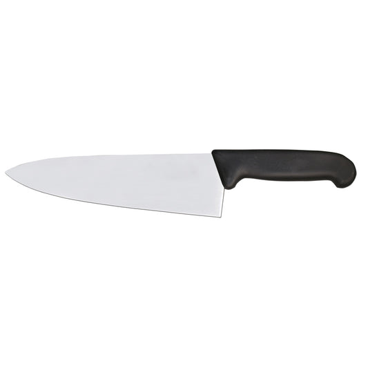 Omcan 21597 8-inch Medium Cook Knife with Black Super Fiber Handle