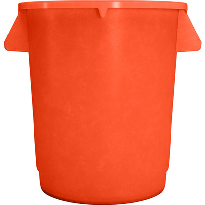 Sparta 84101024 10 Gallon Orange Round Polyethylene Bronco Waste Bin Trash Container