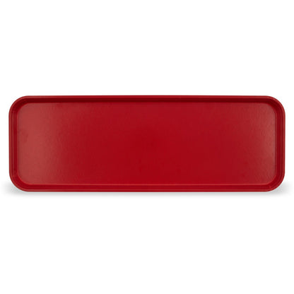 Carlisle 269FG017 8.75" x 25.5" Red Glasteel Solid Display/Bakery Tray