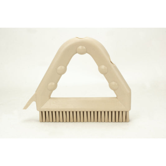 Carlisle 41323EC25 9" Tan Spart Color Coded Tile and Grout Brush