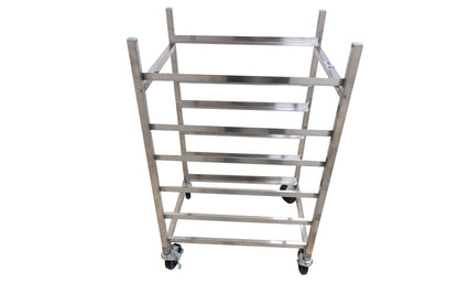 Omcan 27055 Stainless Steel Bun Pan Racks with 6 Slides and 6" spacing