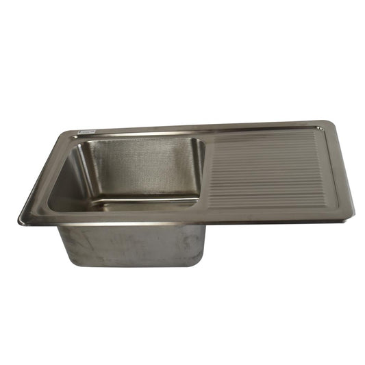BK Resources DDI-20161224-1D One Compartment Stainless Steel Dropin Sink w/ Drainboard 20L X 16W X 12D Bowls