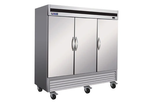 Ikon IB81F-DV 81" Triple Bottom Mount Reach-In Refrigerator
