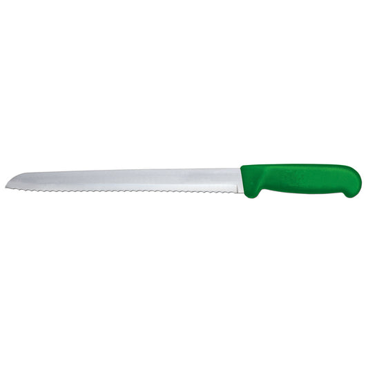 Omcan 12617 8-inch Green Polypropylene Handle Slicer Narrow Blade Knife