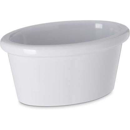 Carlisle S31002 2 oz White Oval Melamine Smooth Ramekin