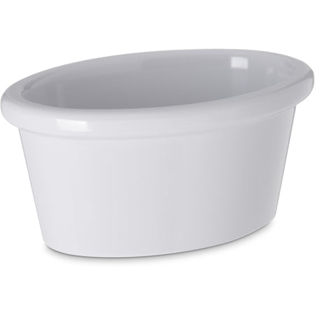 Carlisle S31002 2 oz White Oval Melamine Smooth Ramekin