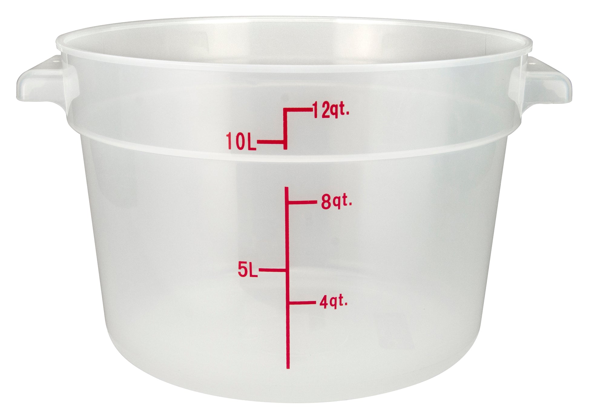 Winco PTRC-12 12 Qt. Translucent Polypropylene Storage Container