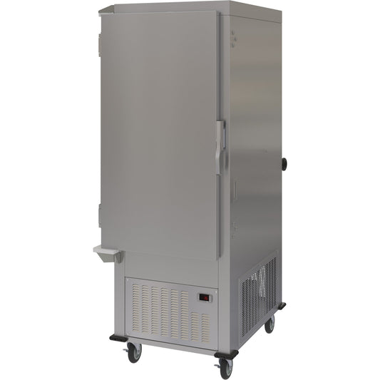 Dinex DXPACR15LSD Stainless Steel Air Curtain Refrigerator with Left Hinged Sliding Door
