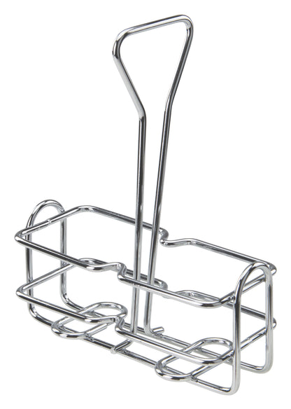 Winco WH-3 Chrome-Plated Cruet Rack for 6oz Oil/Vinegar Bottles