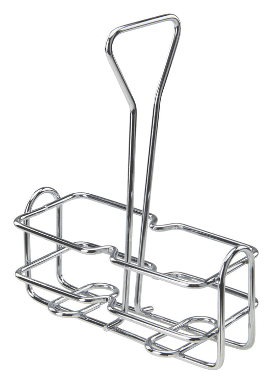 Winco WH-3 Chrome-Plated Cruet Rack for 6oz Oil/Vinegar Bottles