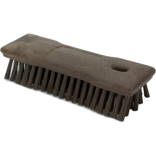 Carlisle 42024EC01 8" Brown Comfort Grip Hand Scrub Brush