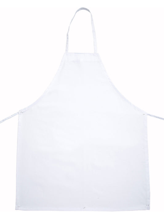 Winco BA-3226WH White Full Length Bib Apron