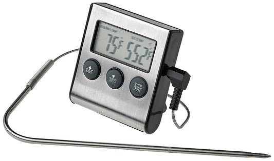 Winco TMT-DG6 Digital Roasting Thermometer w/ Timer & Probe