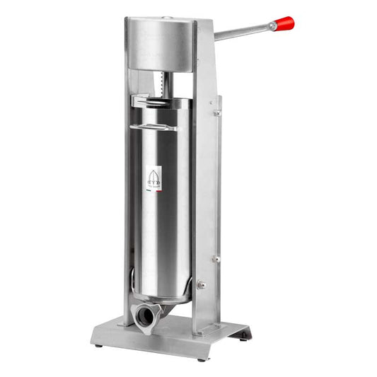 Omcan 18207 Elite Series All Stainless Steel Vertical Two-Speed Gear-Driven Manual Sausage Stuffer with 22 lb. capacity