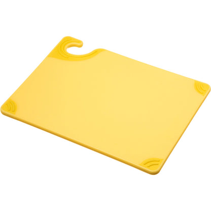 San Jamar CBG912YL 9" x 12" x 0.375" Yellow Saf-T-Grip Cutting Board