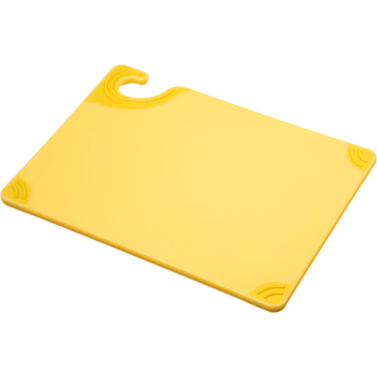 San Jamar CBG912YL 9" x 12" x 0.375" Yellow Saf-T-Grip Cutting Board