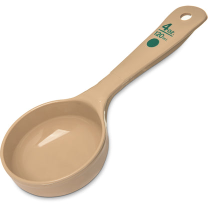Carlisle 432806 4 oz Beige Polycarbonate Measure Miser Solid Short Handle