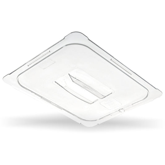 Carlisle 10210U07 Full-Size Clear Polycarbonate StorPlus Handled Universal Lid