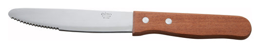 Winco KB-15W Wooden Handle Jumbo Steak Knives, 5" Blade