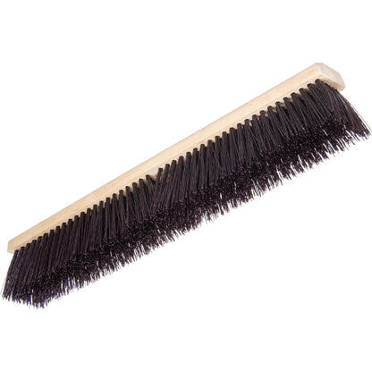 Carlisle 3621932400 24" Flo-Pac Hardwood Push Crimped Broom with Maroon Polypropylene Bristle