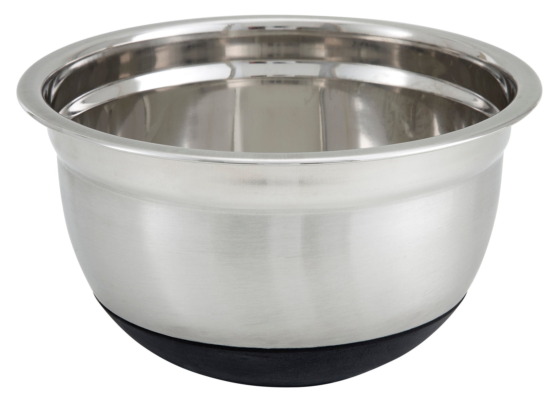 Winco MXRU-800 8 Qt. Stainless Steel Mixing Bowl w/ Silicon Base