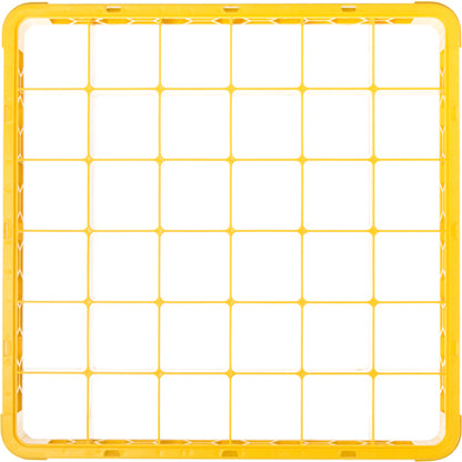 Carlisle RE36C04 Yellow 36-Compartment Polypropylene OptiClean Divided Glass Rack Extender 1.78"