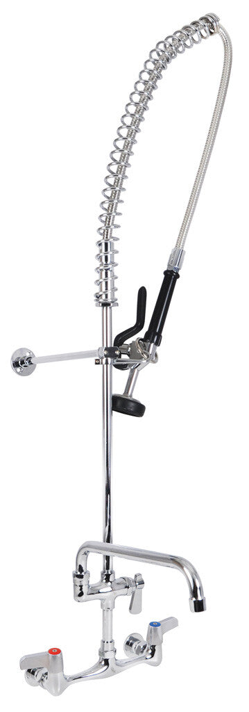 BK Resources BKF-VSMPR-WB-AF10-G 8" O.C. Workforce C/C Splash Mount PreRinse w/ 10" Add-A-Faucet