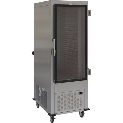Dinex DXPACR15RCL Stainless Steel Air Curtain Refrigerator with Right Hinged Clear Door