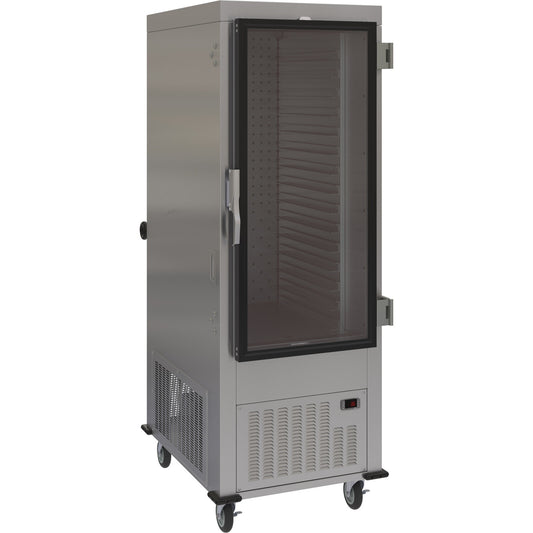 Dinex DXPACR15RCL Stainless Steel Air Curtain Refrigerator with Right Hinged Clear Door
