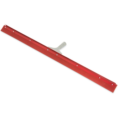 Carlisle 4007700 36" Red Straight Red Gum Rubber Flo-Pac Floor Squeegee With Heavy Duty Steel Frame