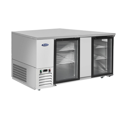 Atosa MBB69GGR 69" Double Glass Door Back Bar Cooler