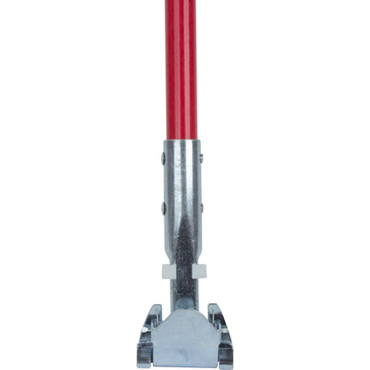 Carlisle 362113EC05 60" Red Fiberglass Dust Mop Handle with Clip-On Connector