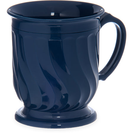 Carlisle DX300050 8 oz Dark Blue Polypropylene Turnbury Insulated Pedestal Base Mug (48/cs)