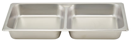 Winco SPFD2 Full-size Stainless Steel Divided Food Pan, 2-1/2" Deep