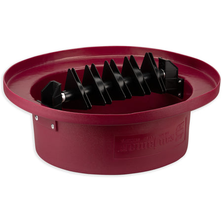 Carlisle KA4400 Burgundy Polyethylene KatchAll Magnetic Flatware Retriever Trash Can Lid
