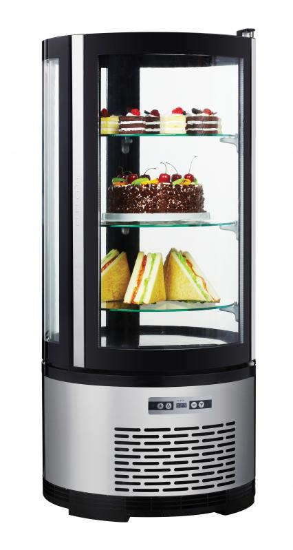 Omcan 41466 3.53 cu.ft./100 L 19" Circular Refrigerated Showcase