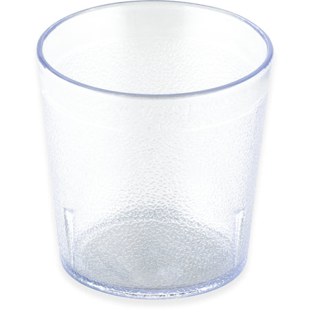 Carlisle 552907 9 oz Clear SAN Stackable Old Fashion Plastic Tumbler