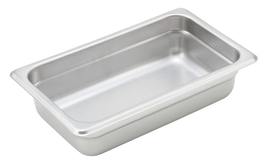 Winco SPJH-402 1/4 Size Stainless Steel Anti-jam Steam Pan, 2-1/2" Deep
