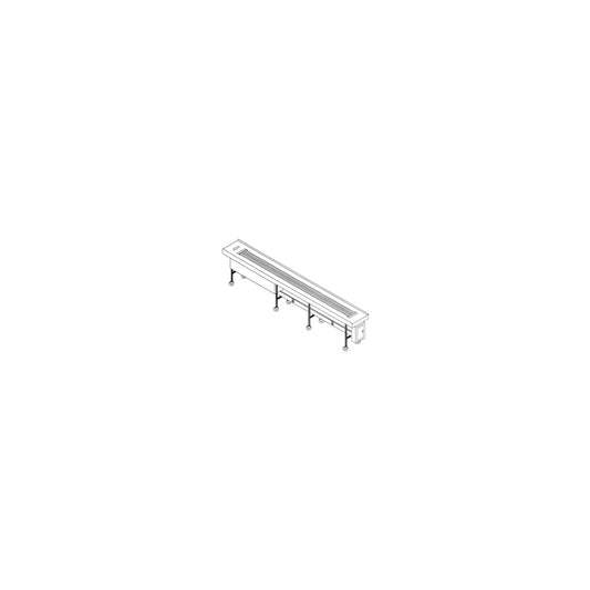 Dinex DXIESSB10 10' Stainless Steel Slat Belt Conveyor