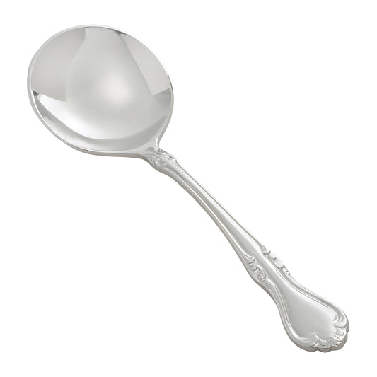 Winco 0039-04 Chantelle Bouillon Spoon, 18/8 Extra Heavyweight