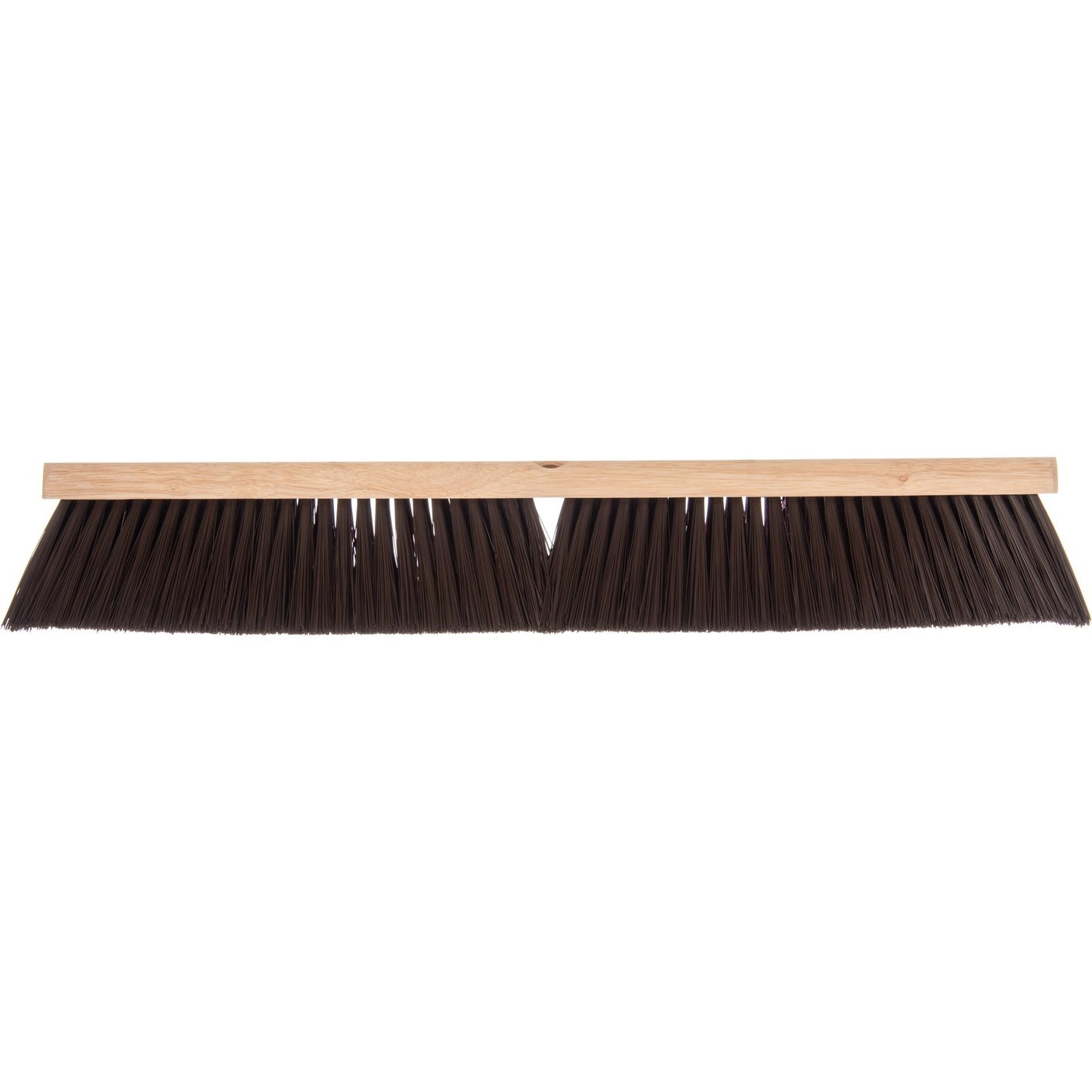 Carlisle 36622403 24" Flo-Pac Hardwood Push Broom Head with Brown Heavy Polypropylene Center