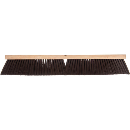 Carlisle 36622403 24" Flo-Pac Hardwood Push Broom Head with Brown Heavy Polypropylene Center